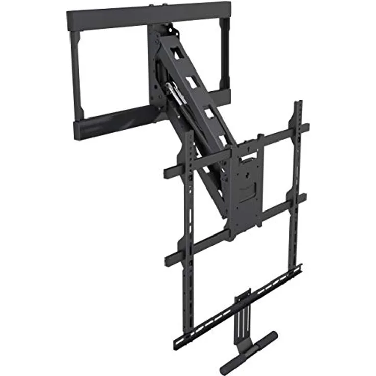 myWall HP55L TV-Wandhalter für Flachbildschirme 42“ – 65“ (107 – 165 cm) Tragkraft bis 28 kg, integrierte Gasdruckfeder, inkl. Halterung für Soundbar