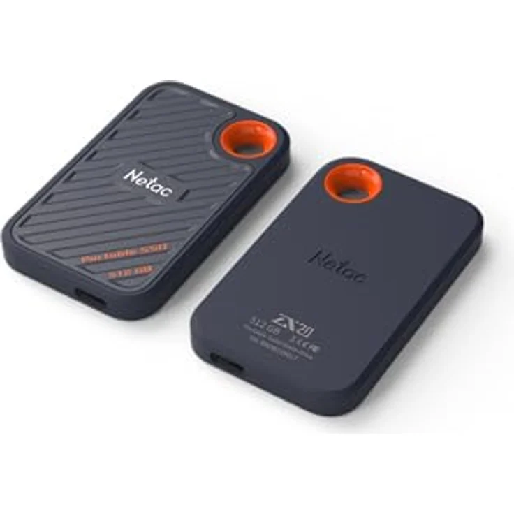 Netac ZX20 512GB Extreme 512GB NVMe Portable SSD USB 3.2-C bis zu 2000MB/s Lesebeständig Staubgeschützt – Bild 2