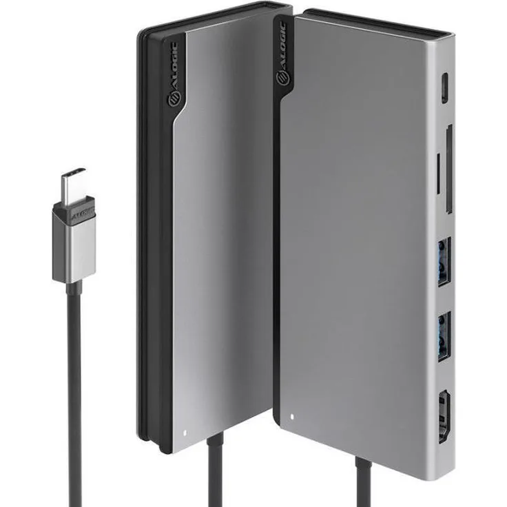 ALOGIC ULDUNIV2-SGR Notebook-Dockingstation & Portreplikator USB 3.2 Gen 1 (3.1 Gen 1) Type-C Grau