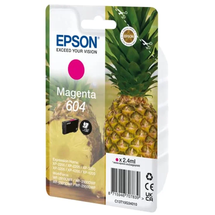 Epson Tinte Original Magenta 604 Patrone Standardgröße, C13T10G34020 – Bild 2