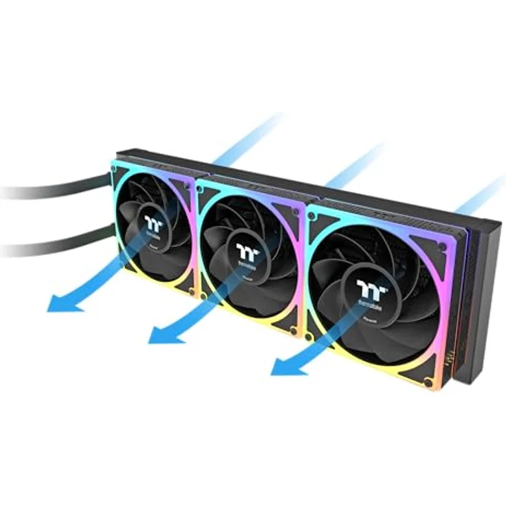 Thermaltake MAGCurve 360 Ultra AIO ARGB Fan, 120 mm PC Lüfter mit RGB-Beleuchtung und Aluminium-Radiator, Transparent – Bild 3
