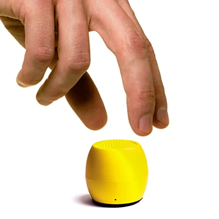Boompods Zero Mini tragbarer Bluetooth Lautsprecher - Kabelloser Lautsprecher, IPX6 wasserdicht, 5 Std Spielzeit, Outdoor Speaker klein, Mikrofon & Dual Pairing, für Dusche, Reisen, iPhone, Gelb – Bild 1