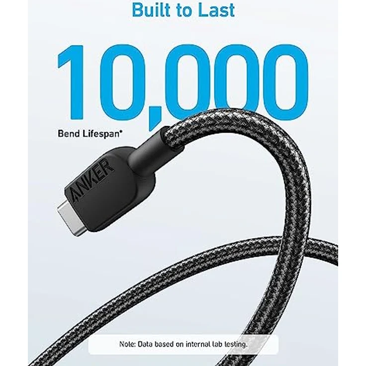 Anker USB C Kabel 2er Set, [3m] Nylon Geflochtenes Schnellladekabel, USB auf USB C für Samsung Galaxy S24/S23/S22 Ultra, iPhone 16/15/14 Pro Max, iPad und MacBook – Bild 3