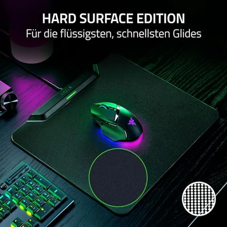 Razer HyperFlux V2, Kabelloses Lademauspad System für Gaming-Mäuse mit LED-Ladeanzeige, Anti-Rutsch Gummifüßen, Autopairing, USB Anschluss, Schwarz – Bild 4