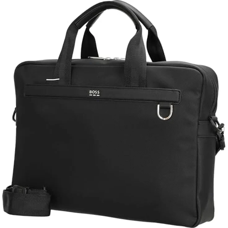 BOSS JINKO EVO Doc Case, Herren Laptoptasche aus schwarzem Polyester mit abnehmbarem Schulterriemen, 39x29,5x8,5 cm – Bild 2