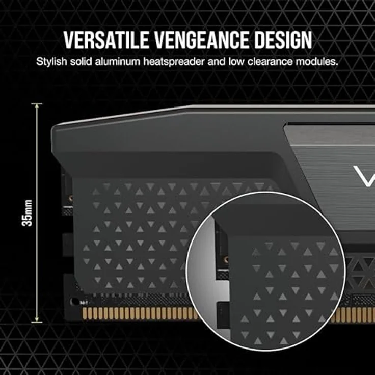 Corsair VENGEANCE DDR5 RAM 16GB (2x8GB) 5200MHz CL40 Intel XMP iCUE Kompatibel Computer Speicher - Schwarz (CMK16GX5M2B5200C40) – Bild 5