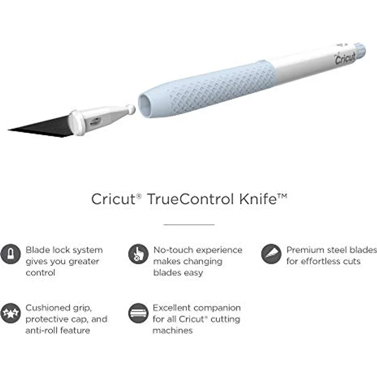 Cricut TrueControl Messer, präzises Messer mit Klingenverriegelungssystem, blau – Bild 5