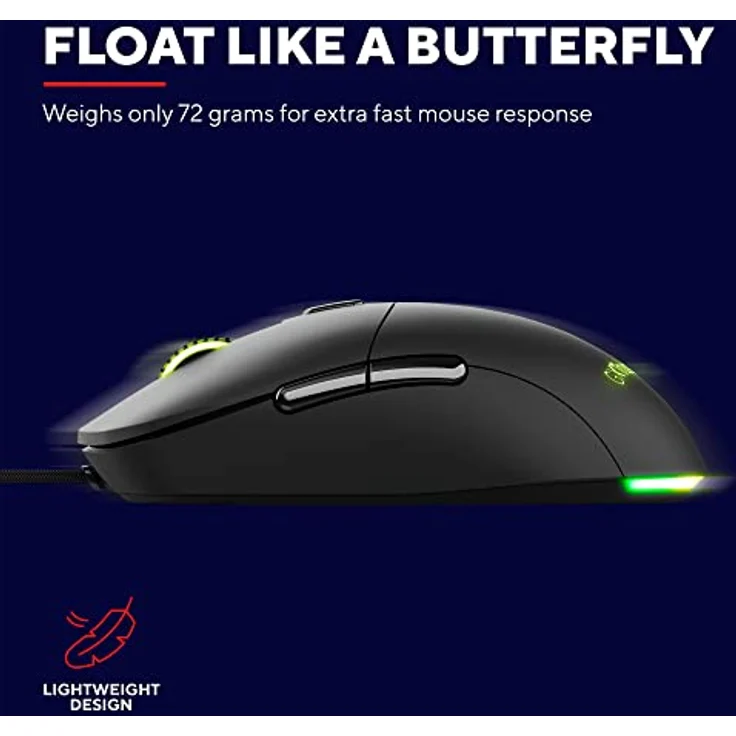 Trust Gaming GXT 981 Redex Federleichte Gaming-Maus, 200-10.000 DPI, 80-Mill-Kailh-Schaltern, Optischer Sensor, RGB-Maus, 6 Programmierbare Tasten, PC-Maus für Laptop, Computer, Windows – Schwarz – Bild 4
