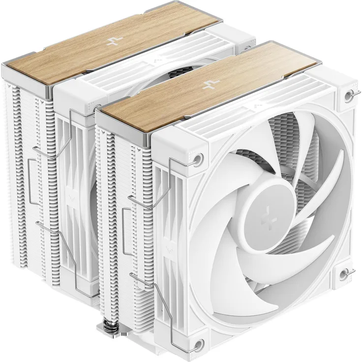 Deepcool AK620 G2 WH, CPU Kühler mit Dual-Tower-Design, Holzmaserung, 120 mm, Weiss