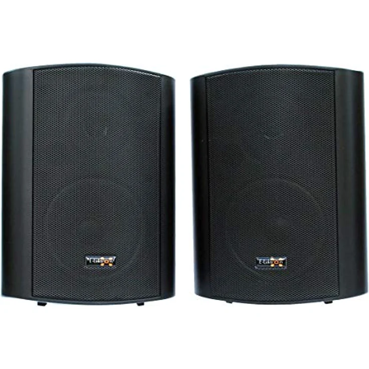 E-Lektron EWL5A Stereo Aktiv Lautsprecher Paar inkl. Wandhalter - 5" 2X 60W Schwarz – Bild 2