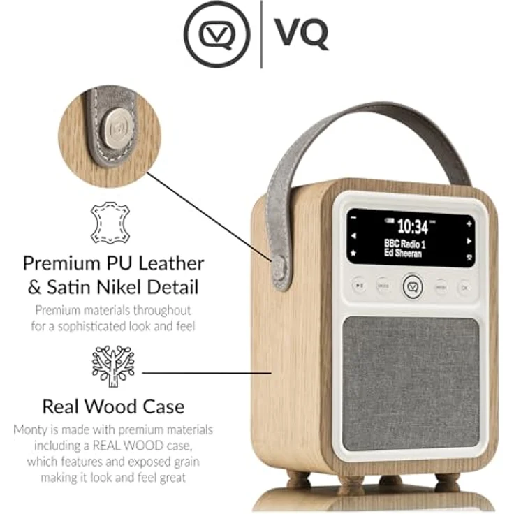 VQ VQ-MONTY-OK Monty Radio w/Bluetooth Eiche – Bild 8