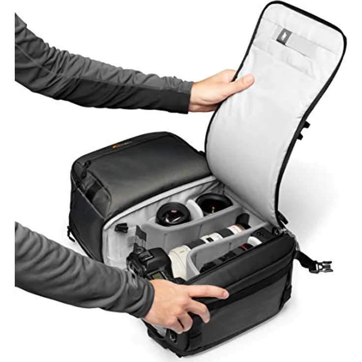 Lowepro Fastpack PRO BP 250 AW III Kamerarucksack - Kameratasche - Fotorucksack für spiegellose und DSLR-Kameras wie Nikon D850, 300D, mit Zugang per QuickDoor, Fach für 15-Zoll-Laptop, Ripstop – Bild 2