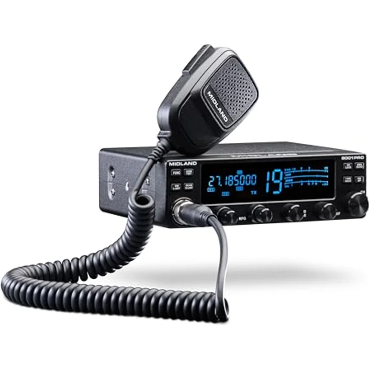 Midland 8001 Pro SSB CB-Funkgerät, 4 Zoll LCD Display, 12 Watt SSB, DSP Rauschunterdrückung, robustes Design – Bild 2
