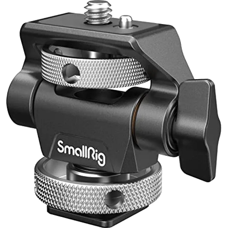 SMALLRIG Kamera Monitor Mount mit Kaltschuhadapter, 360° drehbar und 180° neigbar, Verstellbarer Monitorhalter mit Rändelschraube zum Einstellen der Spannung, mit Anti-Twist-Design – 2905B