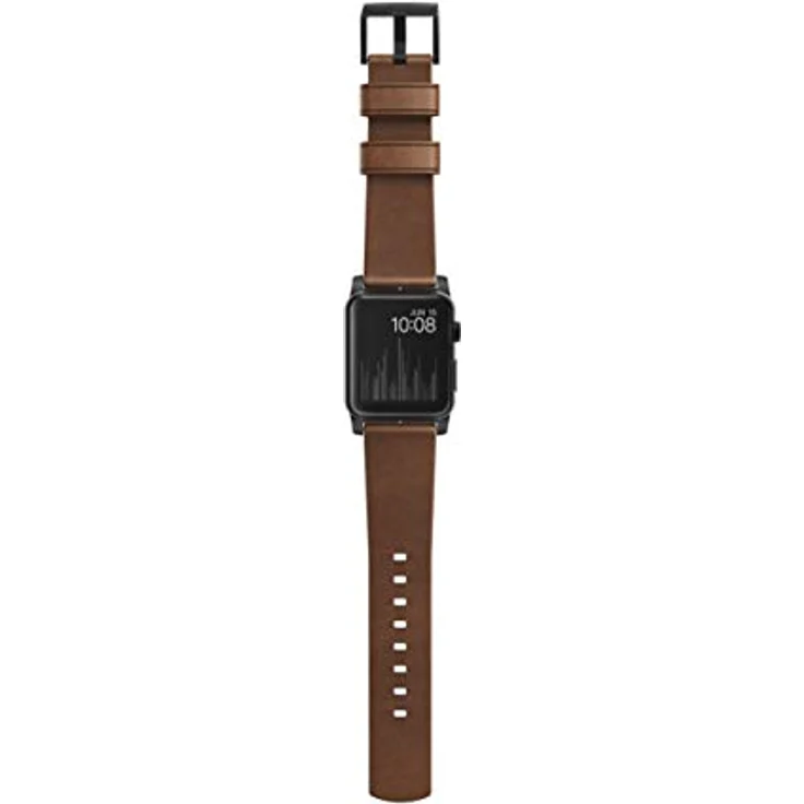 NOMAD Horween Modernes Lederband für Apple Watch 42 mm Braun – Bild 3