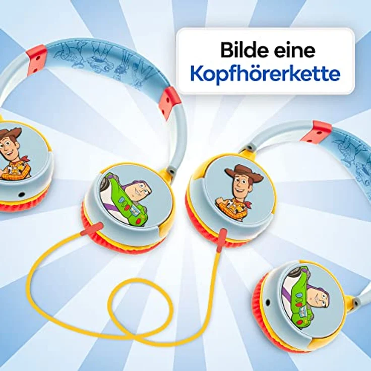 Pebble Gear Disney Toy Story Kids Tragetasche & Kopfhörer, kindersicher mit Lautstärkebeschränkung, Kinder-Tasche passend für 10 Zoll Tablets, Nintendo Switch, Platz für Spielzeug und Zubehör – Bild 5
