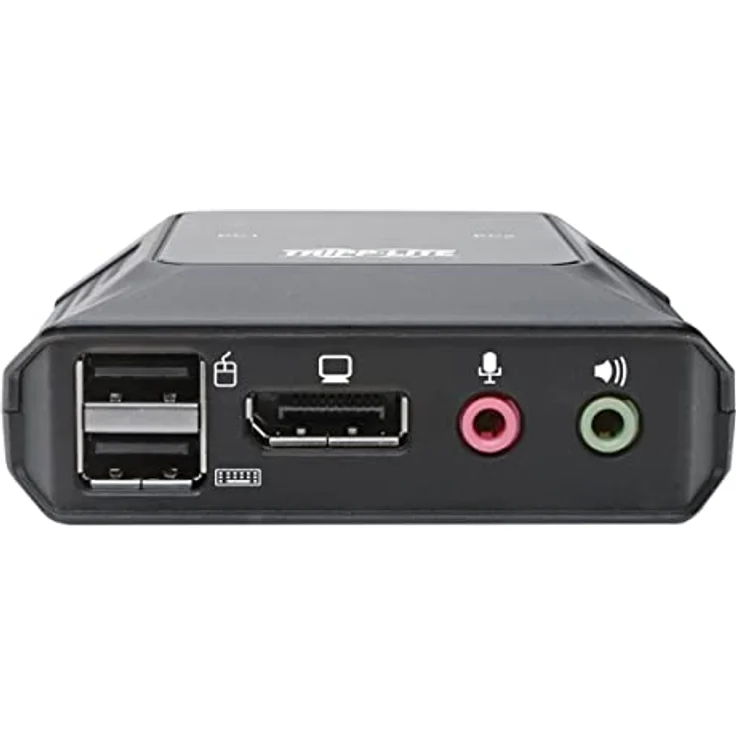 TrippLite by Eaton 2-Port DisplayPort 1.1/USB KVM-Switch mit Audio/Video, eingebauten Kabeln, USB-Peripherie-Freigabe (B032-DPUA2) – Bild 4