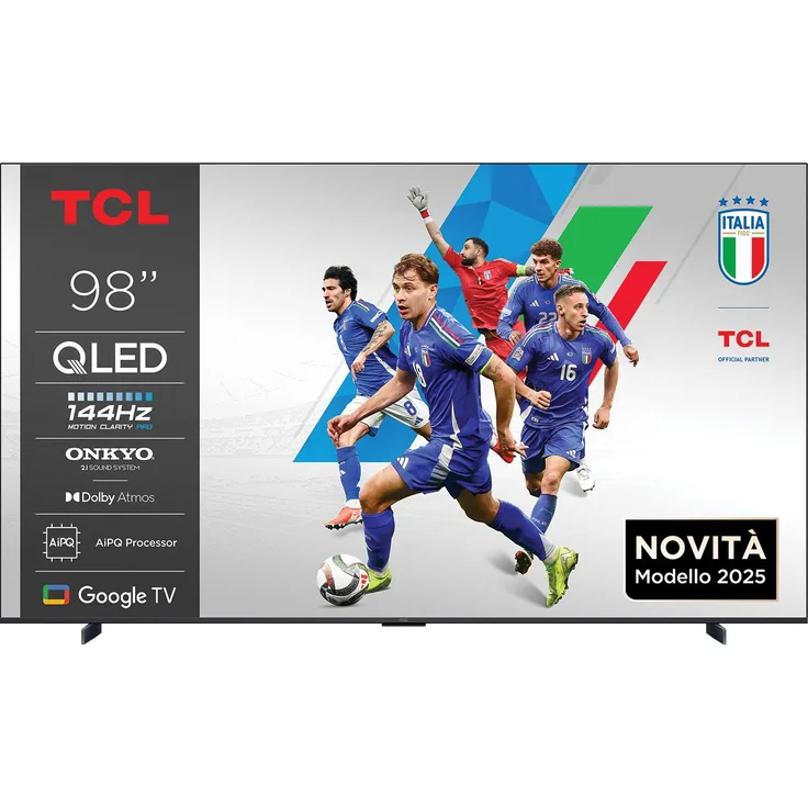 TCL P89K 98P89K, 98 Zoll QLED Smart-TV mit 4K UHD, HDR10, Dolby Vision und WLAN, Metallisch