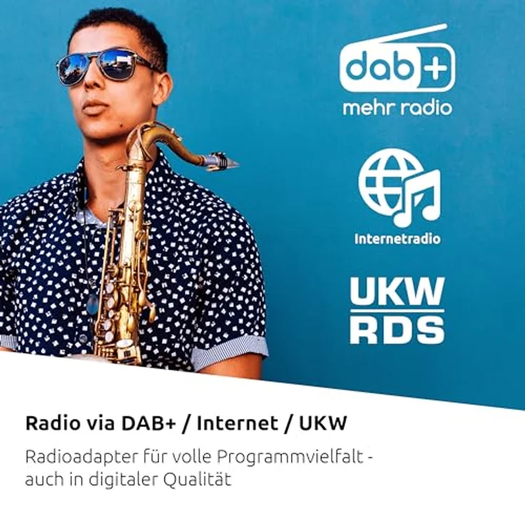 TechniSat DIGITRADIO 11 IR - DAB+ und Internetradio Adapter (WLAN, Farb-Display, Bluetooth, Fernbedienung, Wecker, ohne Lautsprecher, optimal zur Aufrüstung bestehender HiFi-Anlagen) schwarz/Silber – Bild 4