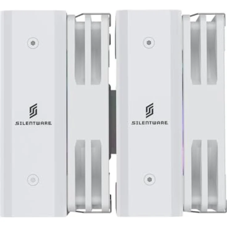Silentware Titan RGB White, CPU Kühler mit 6 Heatpipes, 2x 120mm PWM ARGB Lüfter, für LGA 115X/1200/1700/1851/AM4/AM5, bis 265W TDP – Bild 4