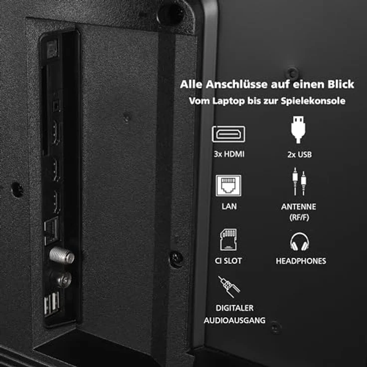 Toshiba 50QV2363DAW 50 Zoll QLED Fernseher/VIDAA Smart TV (4K UHD, HDR Dolby Vision, Triple-Tuner, Bluetooth, Dolby Audio) [2024] – Bild 3
