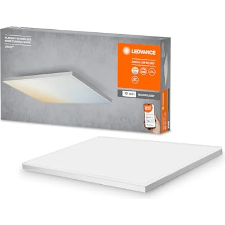 LEDVANCE SMART+ WIFI PLANON FRAMELESS Smarte LED Deckenleuchte, Panel für Innen mit WiFi Technologie, Lichtfarbe änderbar (3000K-6500K), 600mm x 300mm, Kompatibel mit Google und Alexa Voice Control – Bild 2