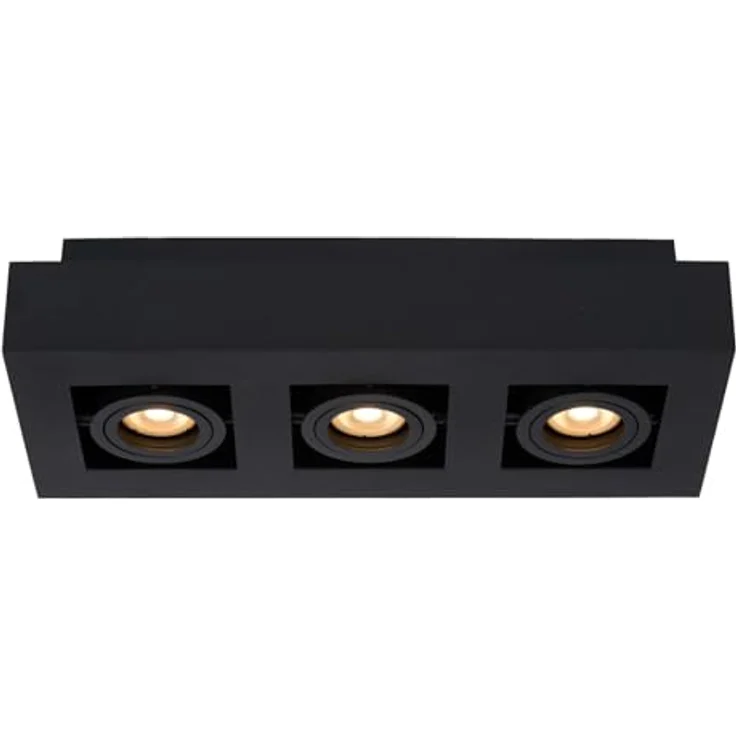 LUCIDE XIRAX Deckenstrahler LED Dim to warm GU10-3x5W 2200K/3000K Schwarz, Smarte Deckenbeleuchtung – Bild 5