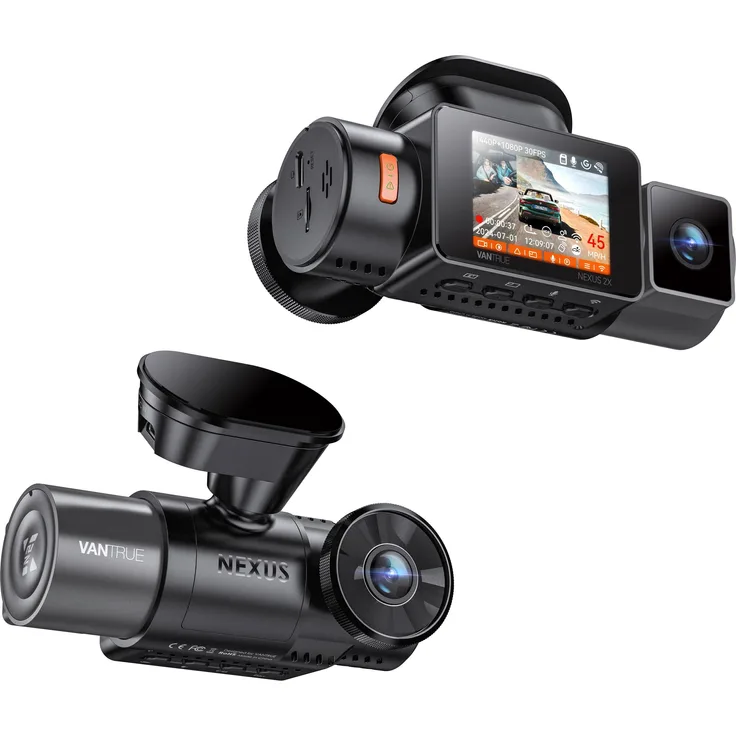 VANTRUE Vantrue N2X Dashcam mit 5,12 MP, 2592 x 1944 Videoauflösung, GPS, Wi-Fi, Bluetooth und 158° Weitwinkel