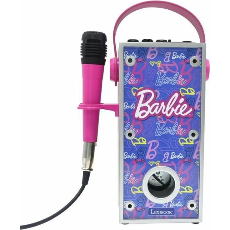 Lexibook Barbie Luminous Bluetooth-Lautsprecher mit Mikrofon, mehrfarbige Lichteffekte, flexibel in der Audiowiedergabe, wiederaufladbar, leicht transportierbar – Bild 1