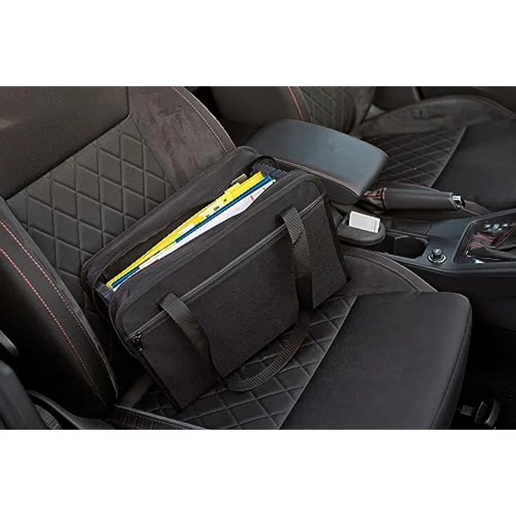 VELOFLEX Aktenordner Veloflex Fächertasche Office 4446880, DIN A4, 24 Fächer, Textil, schwarz mit Tragegriff – Bild 5