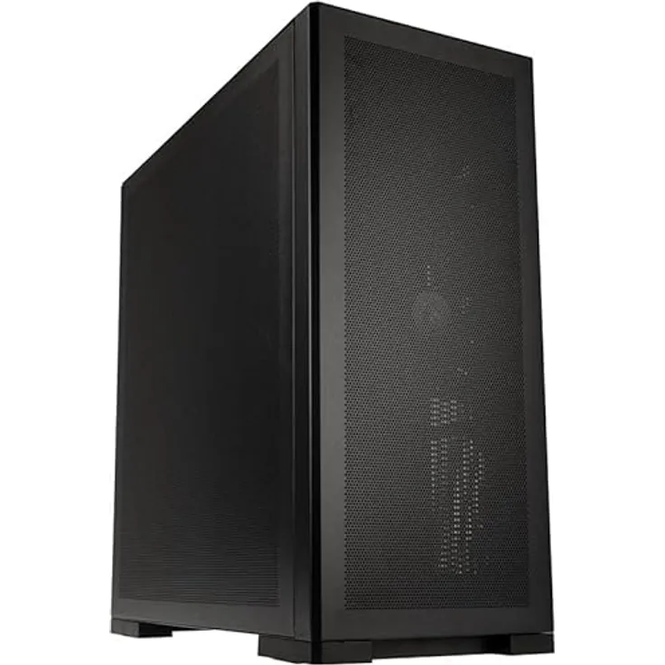 Kolink Unity Meshbay Performance PC-Gehäuse, Mesh-Paneele, PWM-Lüfter, Halbe Netzteil-Hülle, SPCC-Stahl, Mid Tower, Schwarz