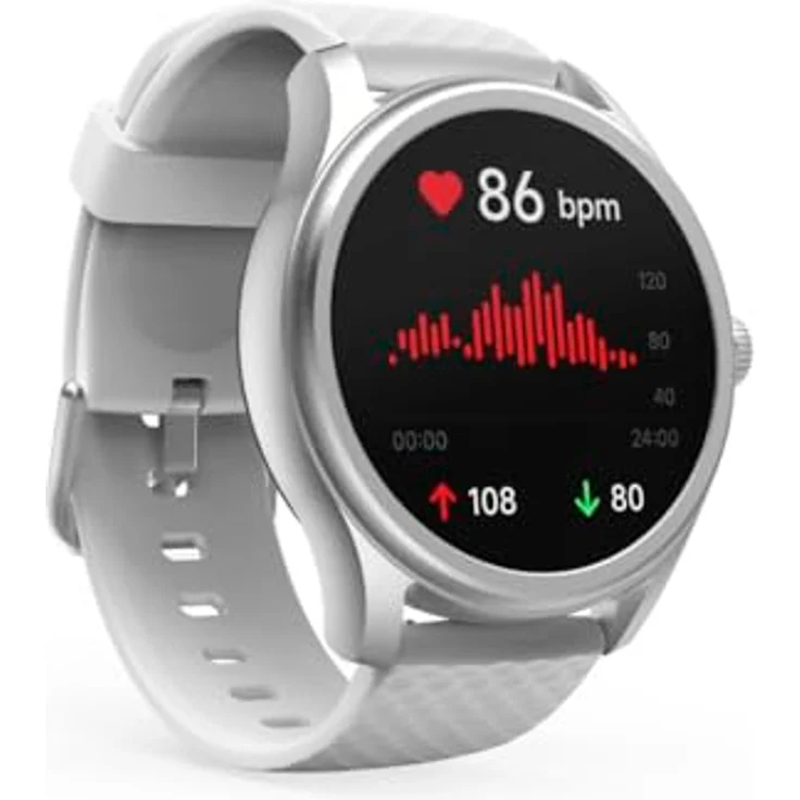 Hama Smartwatch "5010" Silber (Farbdisplay 1,38“, Telefonfunktion, Whatsapp, E-Mails, Sprachassistent, wasserdicht, Schlafmonitor, 100 Sportarten, Herzfrequenz, Blutsauerstoff, Kalorien) – Bild 5