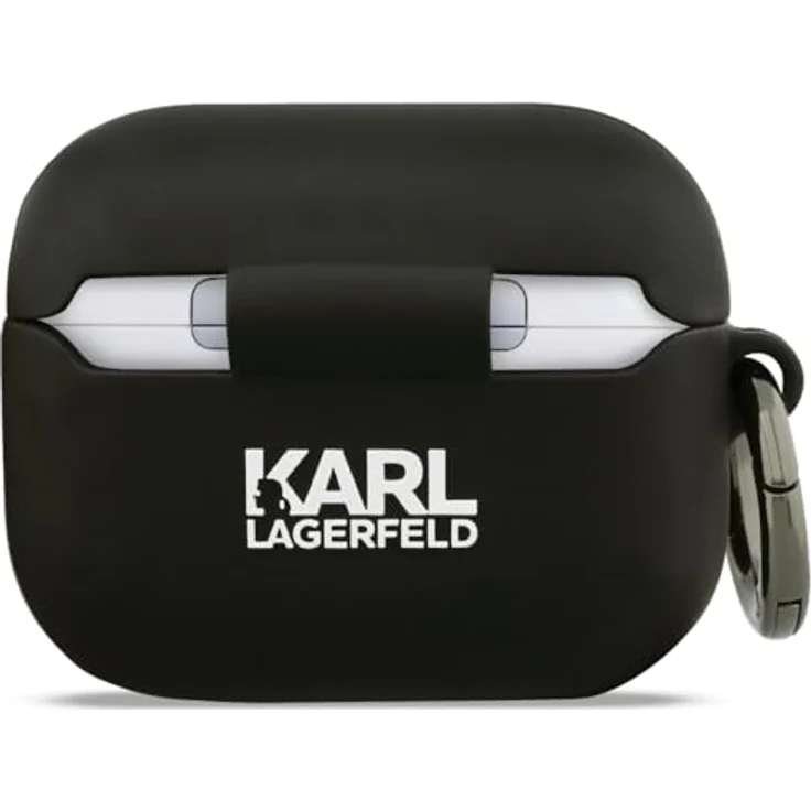 CG Mobile Karl Lagerfeld Silikonhülle „Chaupette Head 3D“ für AirPods Pro 3 (Schwarz) mit Karabinerhaken und langlebigem Silikon – Bild 3