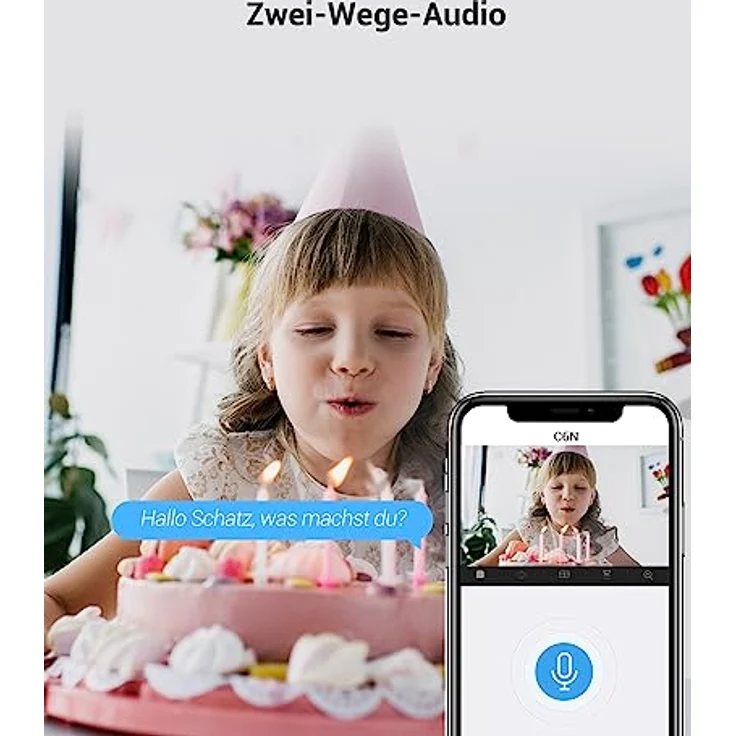 EZVIZ C6N, 1080P WLAN IP Kamera mit schwenkbarem Objektiv, Zwei-Wege-Audio, Bewegungsverfolgung und IR Nachtsicht, kompatibel mit Alexa und Google Home – Bild 5