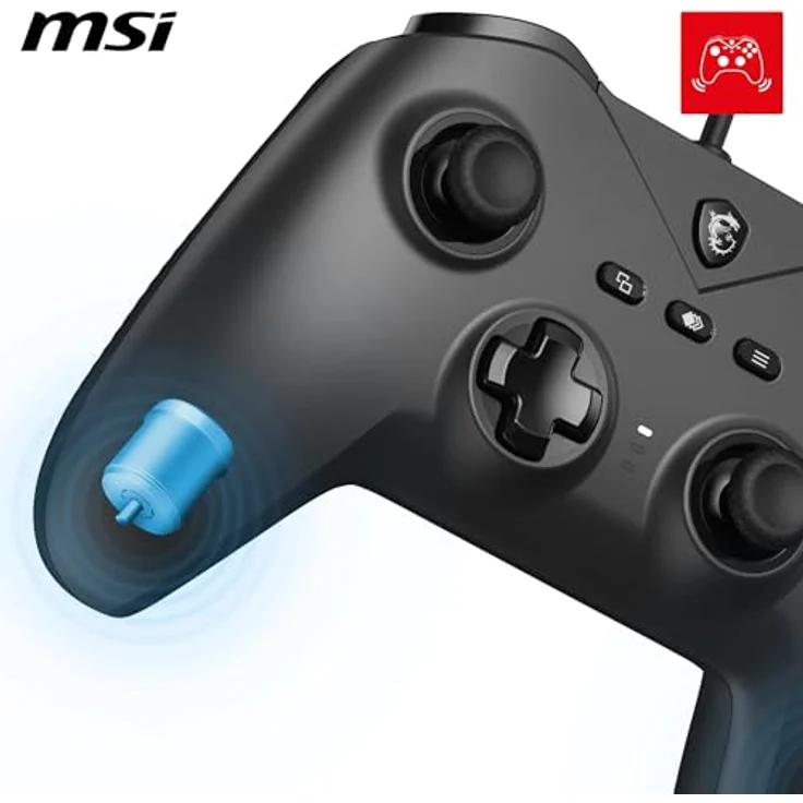 MSI FORCE GC200, Gaming Controller für Android und PC mit Hall-Effekt-Trigger, analogen Sticks und vibrationsfeedback, Schwarz – Bild 4