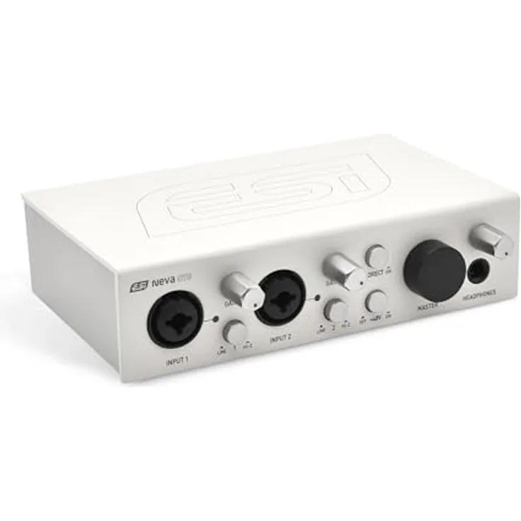 ESI Neva OTG, 24-bit/192 kHz Dual USB-C Audio Interface mit 2 Vorverstärkern und integrierten Kopfhörerverstärker
