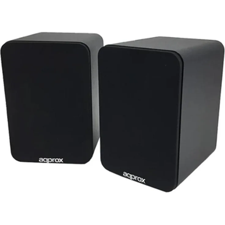 Approx APPSPK02BK, 2.0 Lautsprecher mit 30 W Leistung, verkabelt & kabellos, Frequenzbereich 40 - 18000 Hz, schwarz