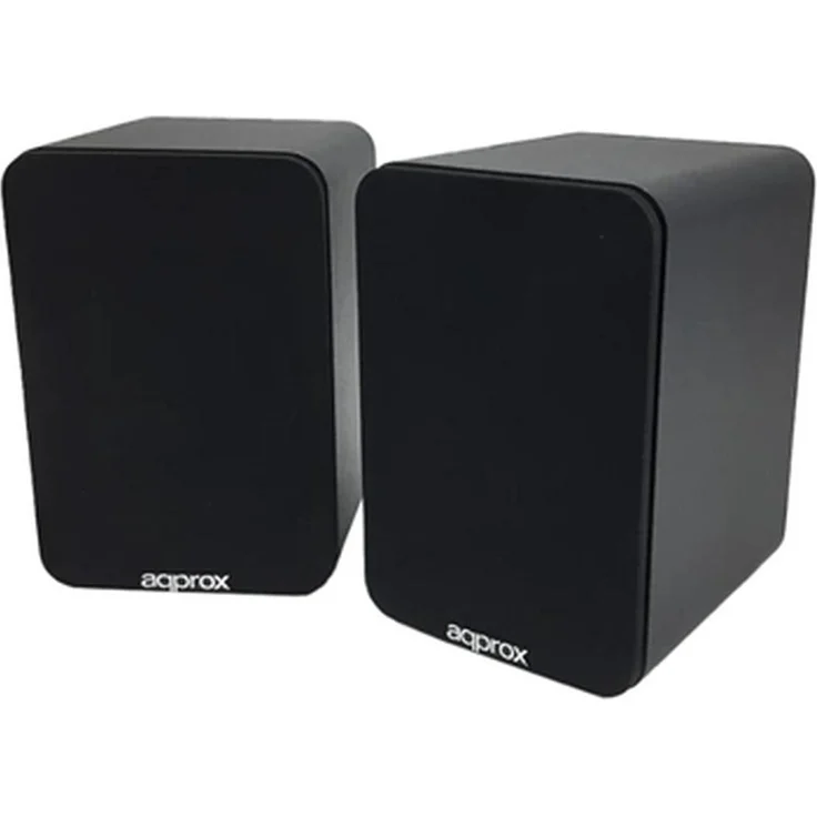 Approx APPSPK02BK, 2.0 Lautsprecher mit 30 W Leistung, verkabelt & kabellos, Frequenzbereich 40 - 18000 Hz, schwarz