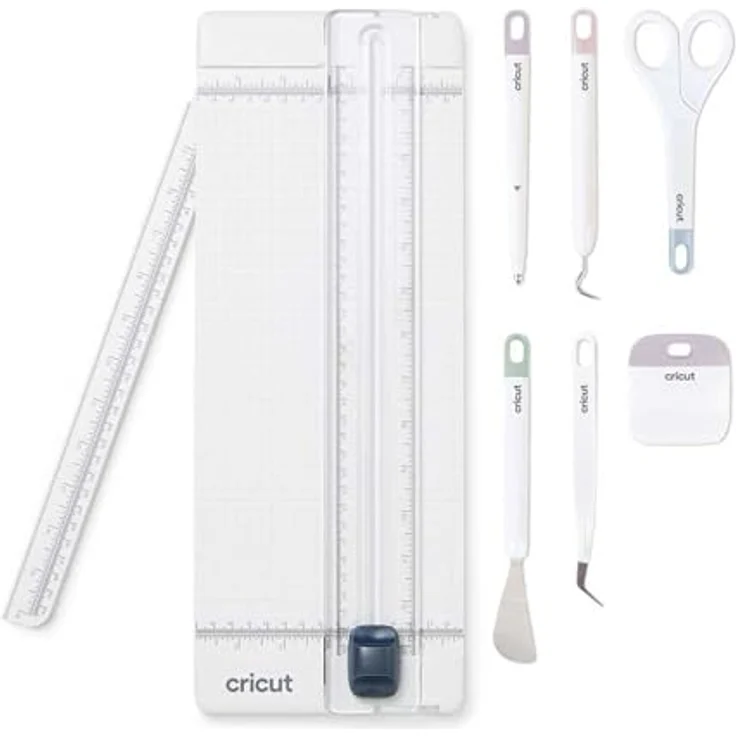 Cricut 2008760 Werkzeugset Weiß, 7-teiliges Set mit 33 cm Trimmer, geeignet für Vinyl und Papier – Bild 2