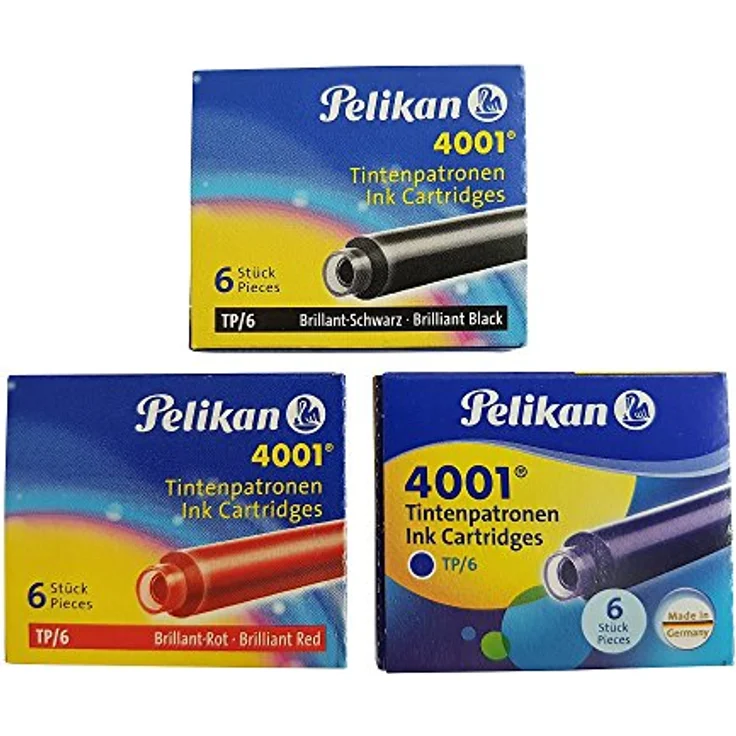 Pelikan 330803 Tintenpatrone 4001, 12er Pack löschbare Tintenpatronen für Pelikan- und andere Füller – Bild 1