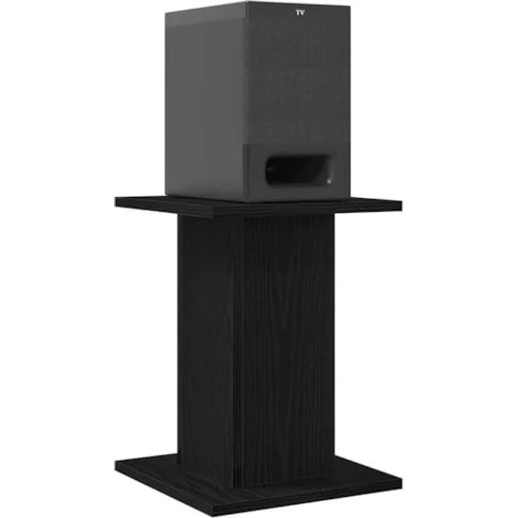 vidaXL Lautsprecherständer 2er Set, Schwarz Eichen-Optik, 30 x 30 x 40 cm, modernes Wohnzimmermöbel, vibrationsreduzierend, ideal für Heimkinos – Bild 1