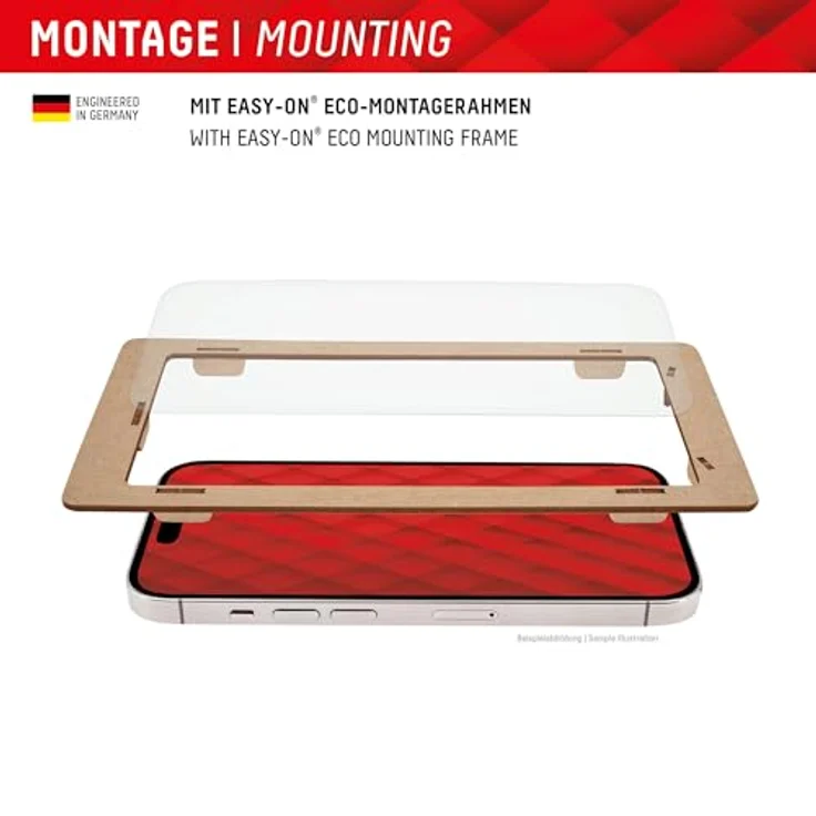 Displex Panzerglas 2D/ Clear (10H) für Samsung Galaxy S24, Eco-Montagerahmen, Tempered Glas, kratzer-resistente Schutzfolie, hüllenfreundlich – Bild 3