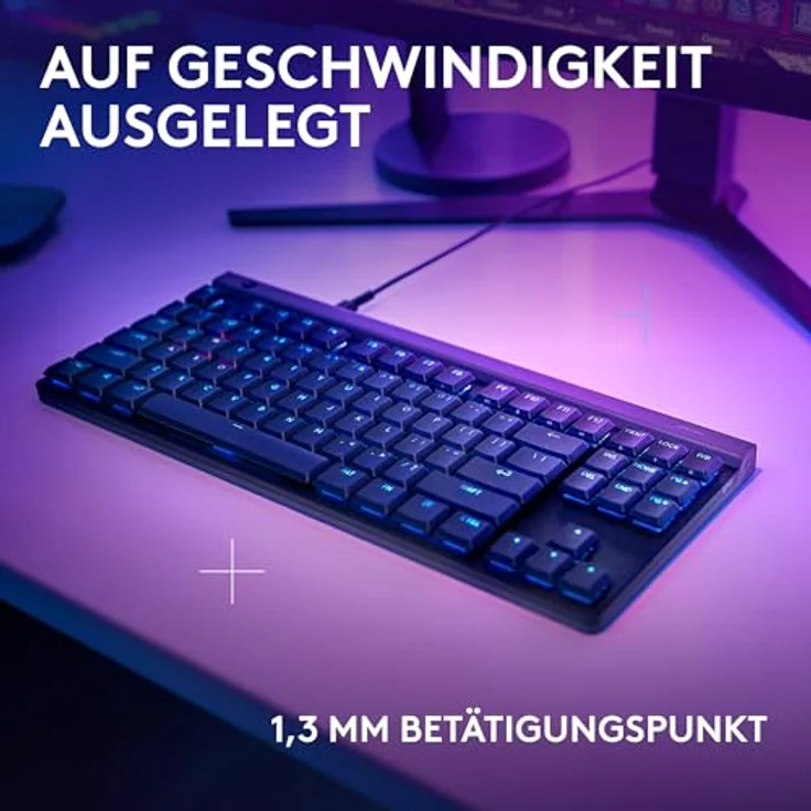 Logitech G G515 TKL Gaming-Tastatur, RGB, PBT-Tastenkappen, Deutsches QWERTZ-Layout - Schwarz – Bild 3