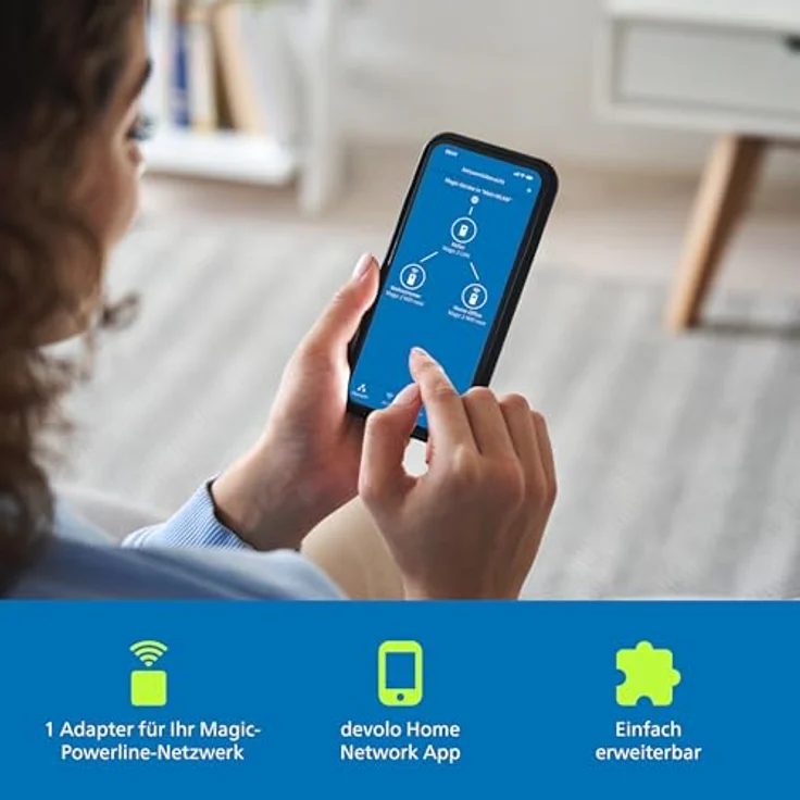 devolo Magic 1 WiFi mini: Ideal für Home Office und Streaming, Erweiterungs Adapter für zuverlässiges WLAN einfach via Stromleitung durch Wände und Decken, Mesh, G.hn-Technologie – Bild 4