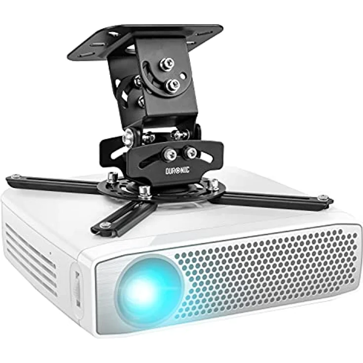 Duronic PB03XB Beamerhalterung, drehbar und schwenkbar, für Video-Projektoren bis 13,6 kg, 360° Rotation, schwarz – Bild 1