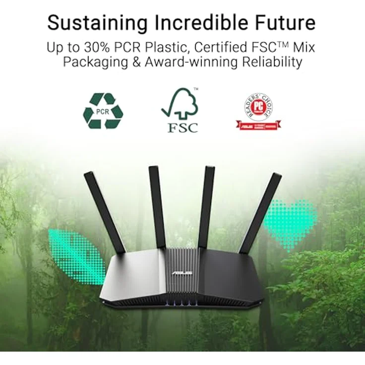 ASUS RT-BE58U - Erweiterbarer WLAN-Router 7 AiMesh, 4K-QAM, MLO, WAN/LAN 2,5G mit KI-Erkennung, Vier 1G-Ports, kommerzielle Netzwerksicherheit, Kindersicherung, Kindernetzwerk, VPN - Preisvergleich – Bild 6