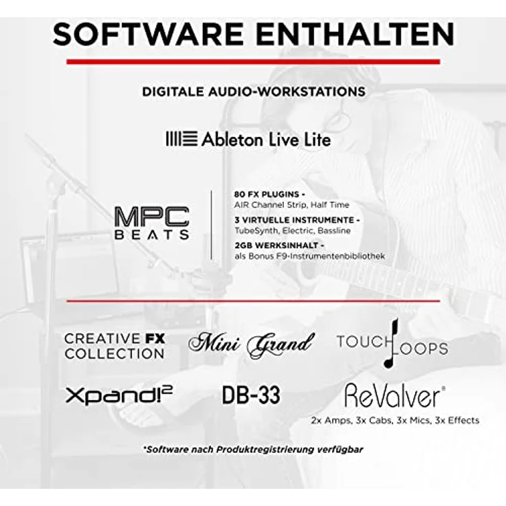 M-Audio AIR 192 | 6 - 2-in-2-out USB Audio- - MIDI-Schnittstelle mit ProTools und Ableton Live Recording Software mit Studio Effekten und Instrumenten – Bild 6