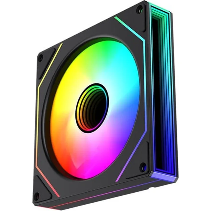 DUTZO INF 120 PWM ARGB, Gehäuselüfter 120mm mit RGB LED, max. 29 dBA, schwarz