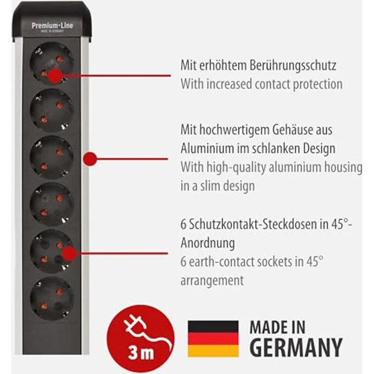 Brennenstuhl Premium-Protect-Line, 6x, 60 kA – Bild 2