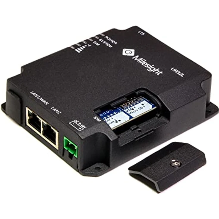 Milesight 4G Industrial Router UR32 Lite PoE, mit WCDMA und weltweiter 4G LTE Unterstützung, schwarz – Bild 2